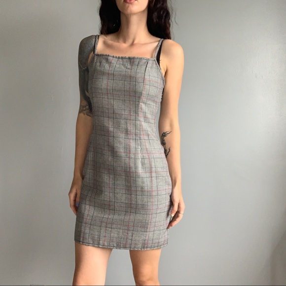 plaid tight dress